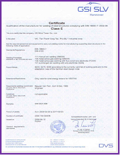 CWB (Vietnam) DIN (China & Vietnam) API2B (Vietnam)